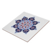 装飾セラミックタイルと青&赤メダリオン タイル (側面)