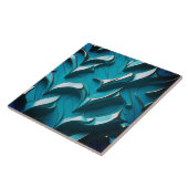 装飾セラミックタイル「ターコイズ波VI」 タイル (側面)