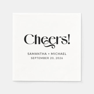 装飾セリフ ウェディング Cheers スタンダードカクテルナプキン