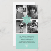 装飾タイポグラフィアクアスターオブデイヴィッド・ハヌカー シーズンカード (正面/裏面)