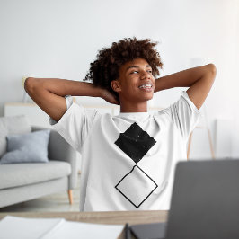 装飾ダイヤモンドスクエア Tシャツ