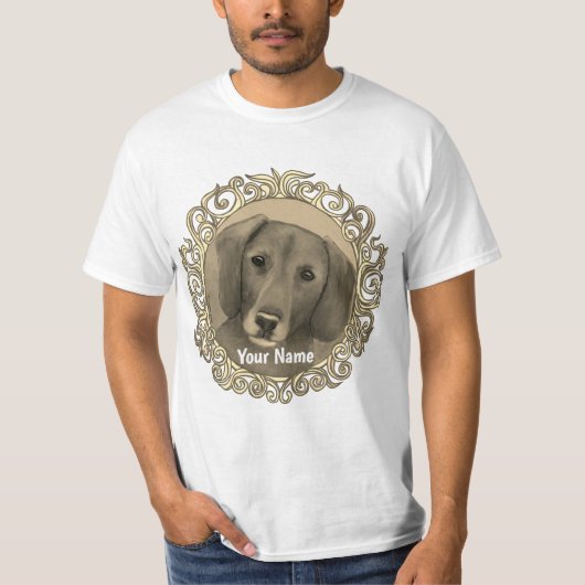 装飾ダックスフント Tシャツ (正面)
