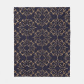 装飾ダマスクのシームレスなパターン フリースブランケット (正面)