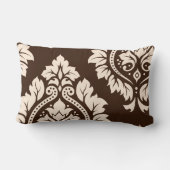 装飾ダマスクアートI（2ウェイ）クリーム&ブラウン ランバークッション (裏面)