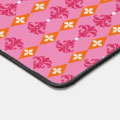 装飾ダマスクストライプ デスクマット (コーナー)