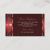 装飾ダークワインレッド華美ク縁どクク 名刺 (裏面)