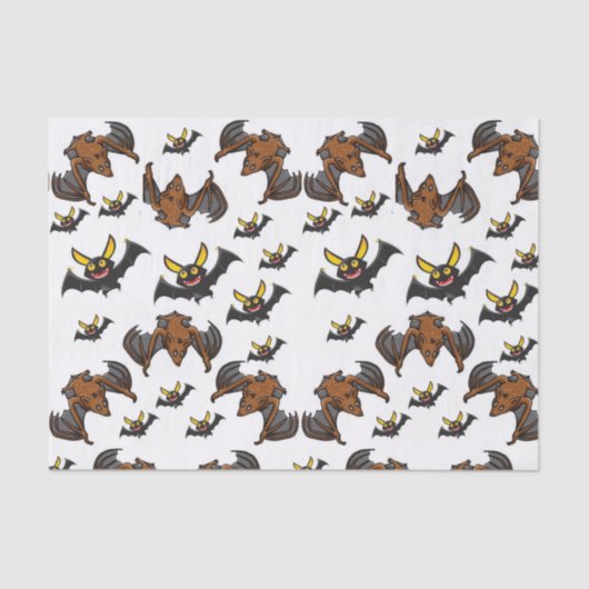 装飾ティッシュペーパーこうもりハロウィーン 薄葉紙 (正面)