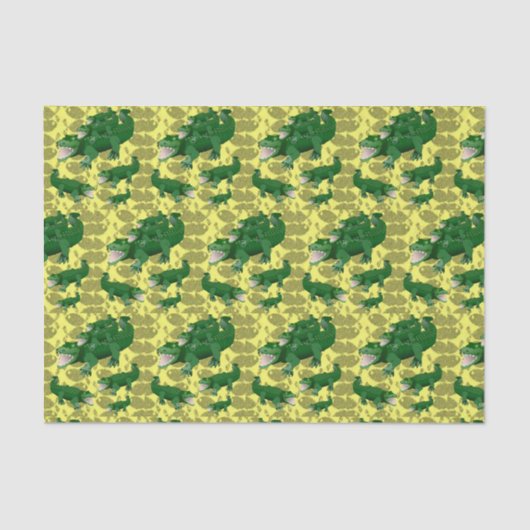 装飾ティッシュペーパーアリゲーター 薄葉紙 (正面)