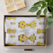 装飾ティッシュペーパーイエローキリン 薄葉紙 (ギフト)