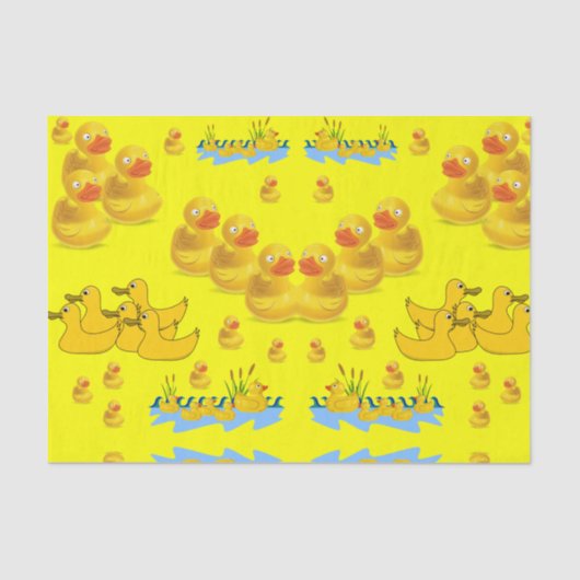 装飾ティッシュペーパーイエローダック 薄葉紙 (正面)