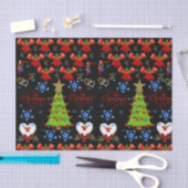 装飾ティッシュペーパークリスマスツリー 薄葉紙 (クラフト)