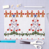 装飾ティッシュペーパークリスマス 薄葉紙 (クラフト)