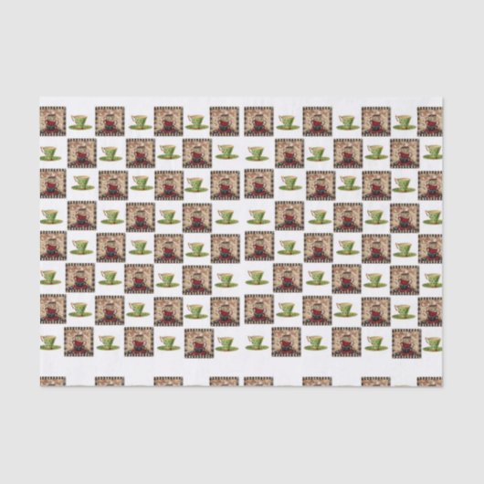 装飾ティッシュペーパーコーヒーカップ 薄葉紙 (正面)