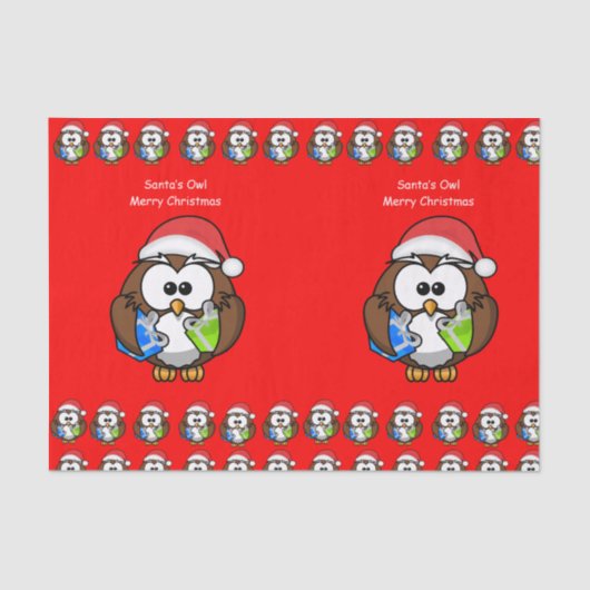 装飾ティッシュペーパーフクロウ 薄葉紙 (正面)