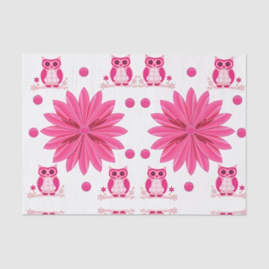 装飾ティッシュペーパーフクロウ 薄葉紙 (正面)