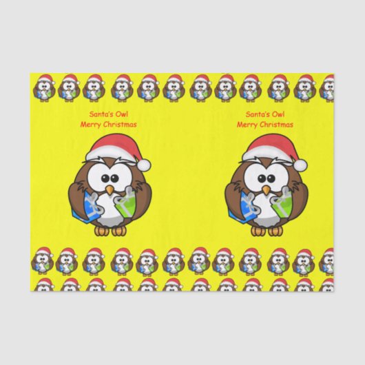 装飾ティッシュペーパーフクロウ 薄葉紙 (正面)