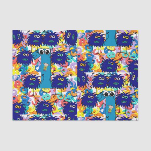 装飾ティッシュペーパーベビー最初の誕生日 薄葉紙 (正面)