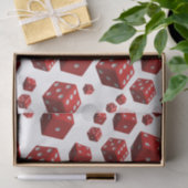 装飾ティッシュペーパーレッドサイコロマンケーブ 薄葉紙 (ギフト)