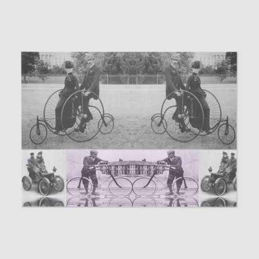 装飾ティッシュペーパーヴィンテージ写真 薄葉紙 (正面)