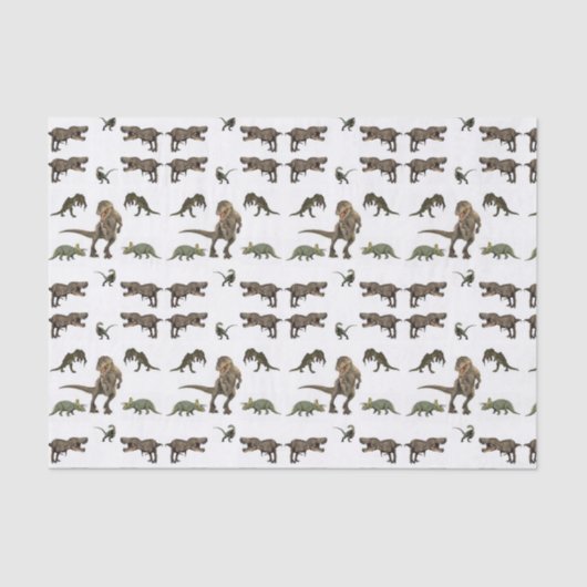 装飾ティッシュペーパー恐竜 薄葉紙 (正面)