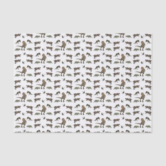 装飾ティッシュペーパー恐竜 薄葉紙 (正面)