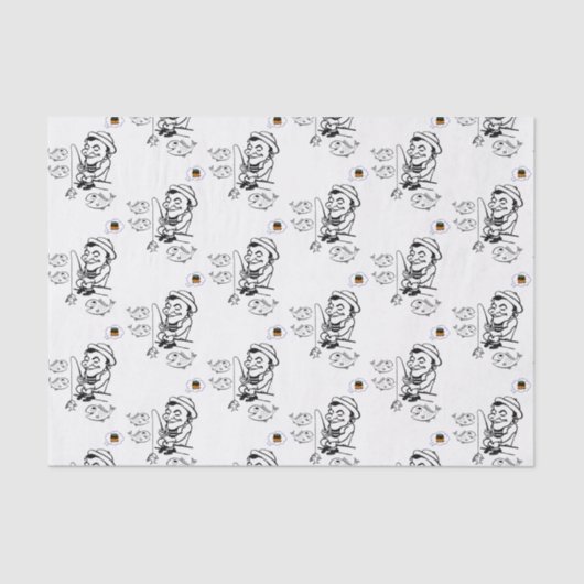 装飾ティッシュペーパー漁師 薄葉紙 (正面)