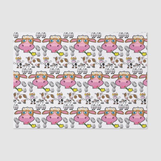 装飾ティッシュペーパー牛 薄葉紙 (正面)