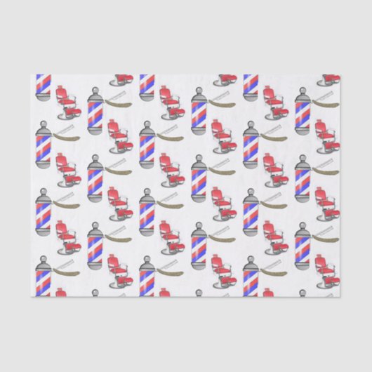 装飾ティッシュペーパー理容師 薄葉紙 (正面)