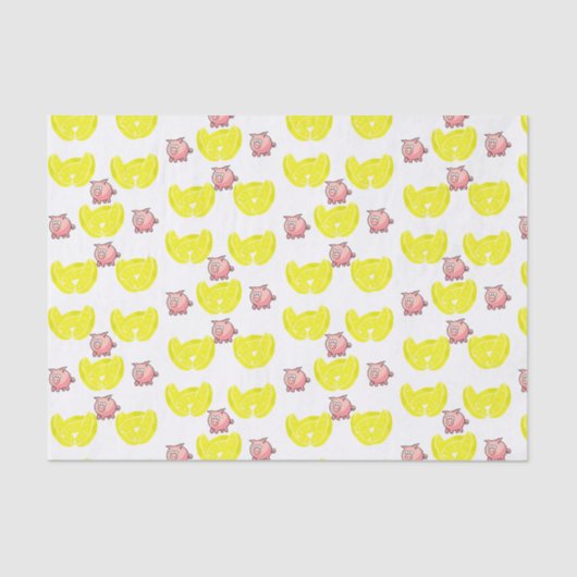 装飾ティッシュペーパー豚 薄葉紙 (正面)