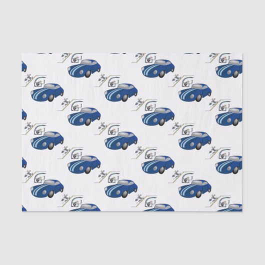 装飾ティッシュペーパー車セールスマン 薄葉紙 (正面)