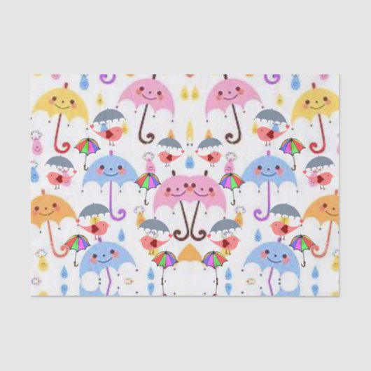 装飾ティッシュペーパー雨 薄葉紙 (正面)