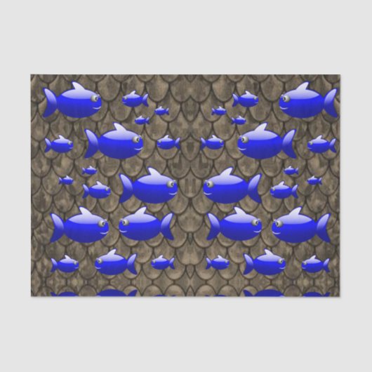 装飾ティッシュペーパー魚 薄葉紙 (正面)