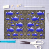 装飾ティッシュペーパー魚 薄葉紙 (クラフト)