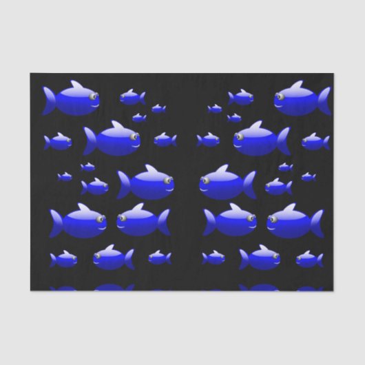 装飾ティッシュペーパー魚 薄葉紙 (正面)