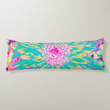 装飾ティール（緑がかった色）グリーンとホットピンクダリア花