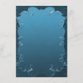 装飾ティール（緑がかった色）結婚詳細 エンクロージャーカード (裏面)