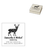 装飾ディアファミリー差出人住所 ラバースタンプ (押印)