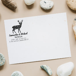 装飾ディアファミリー差出人住所 ラバースタンプ