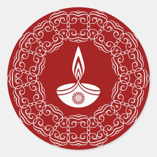 装飾ディワリデザイン ラウンドシール (正面)