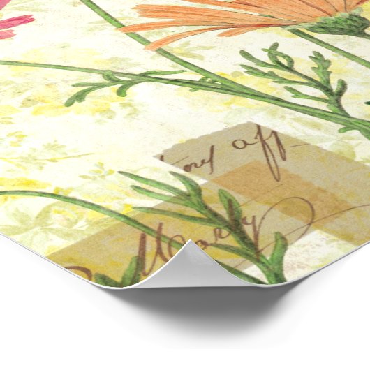 装飾デイジー ポスター (角)