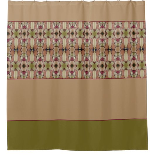 装飾デザイパターン（の模様が）あるナー シャワーカーテン (正面)