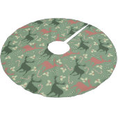 装飾トナカイ ブラッシュドポリエステルツリースカート (アングル)