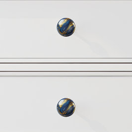 装飾ネイビーブルー金ゴールド絵を描抽象芸術 セラミックノブ