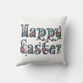 装飾ハッピーイースタータイポグラフィ | クッション (裏面)