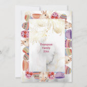 装飾ハッピーイースター卵バニー鳥フローラカード 招待状 (裏面)