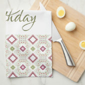 装飾ハッピーバースデーキッチンタオル キッチンタオル (四つ折り)