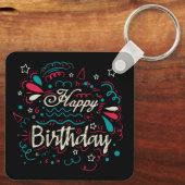 装飾ハッピーバースデー キーホルダー (裏面)