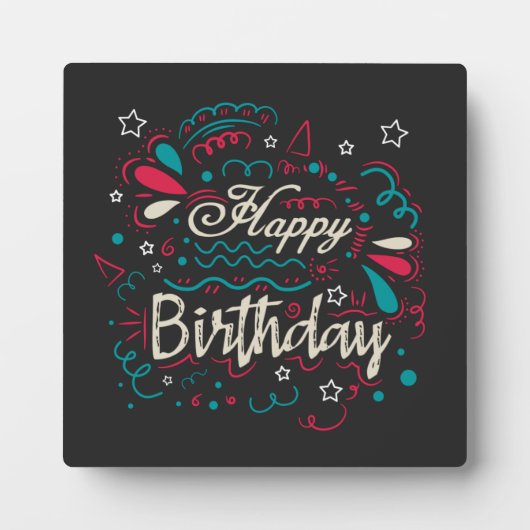 装飾ハッピーバースデー フォトプラーク (正面)