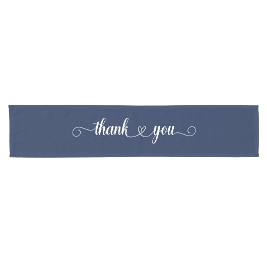 装飾ハートサンキュータイポグラフィ ショートテーブルランナー (横)