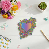 装飾ハートフローラ抽象芸術シールデカール シール